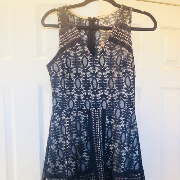 Blue Crochet Dress - Picture 1 of 3